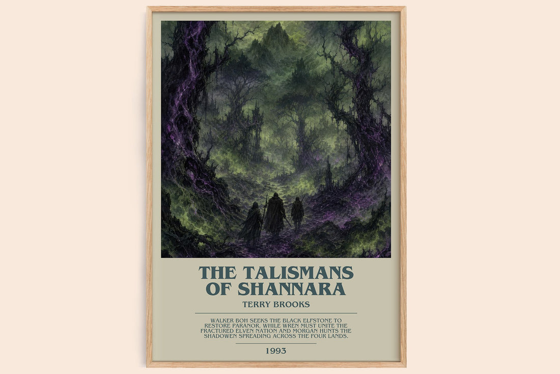 The Talismans of Shannara bookish book poster by Terry Brooks – framed literary art print