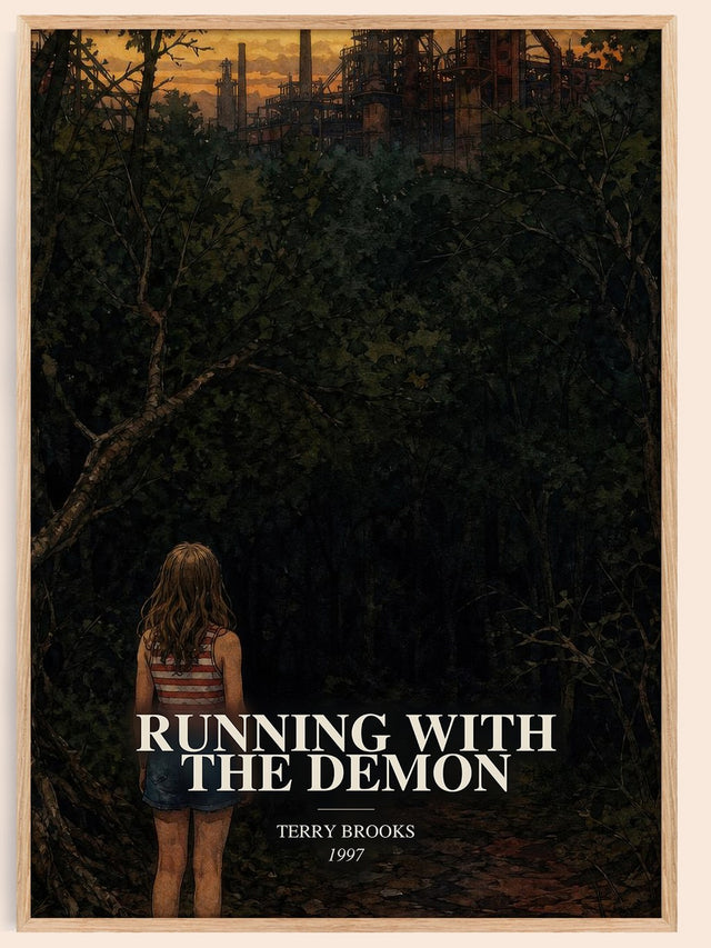 Running with the Demon Book Watercolour Illustration by Terry Brooks
