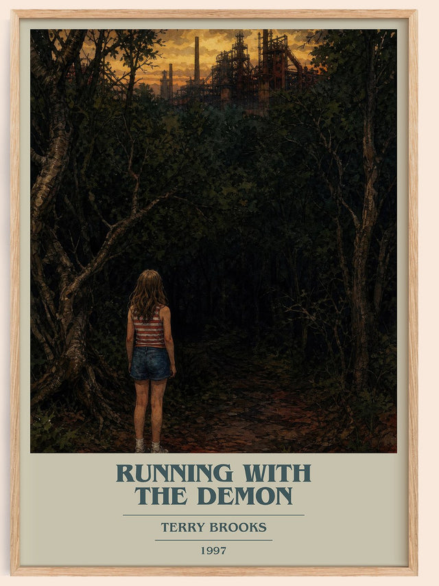Running with the Demon Book Cover Poster by Terry Brooks