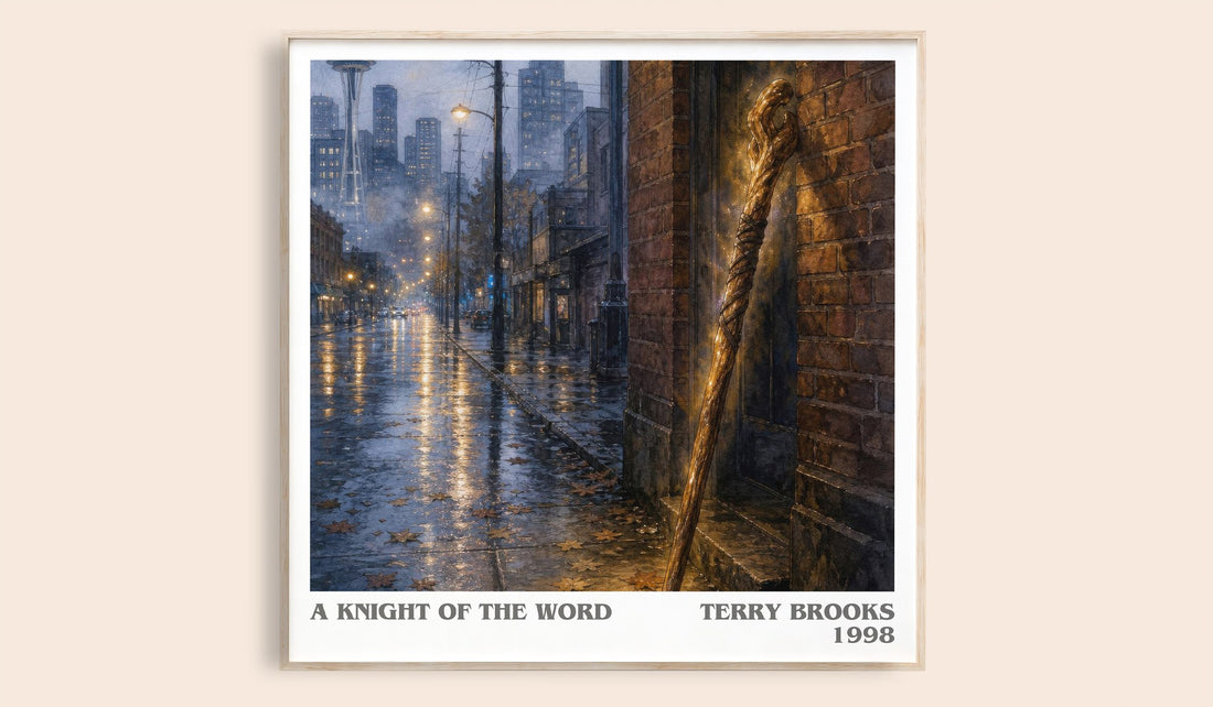 A Knight of the Word literary book poster by Terry Brooks – framed literary art print