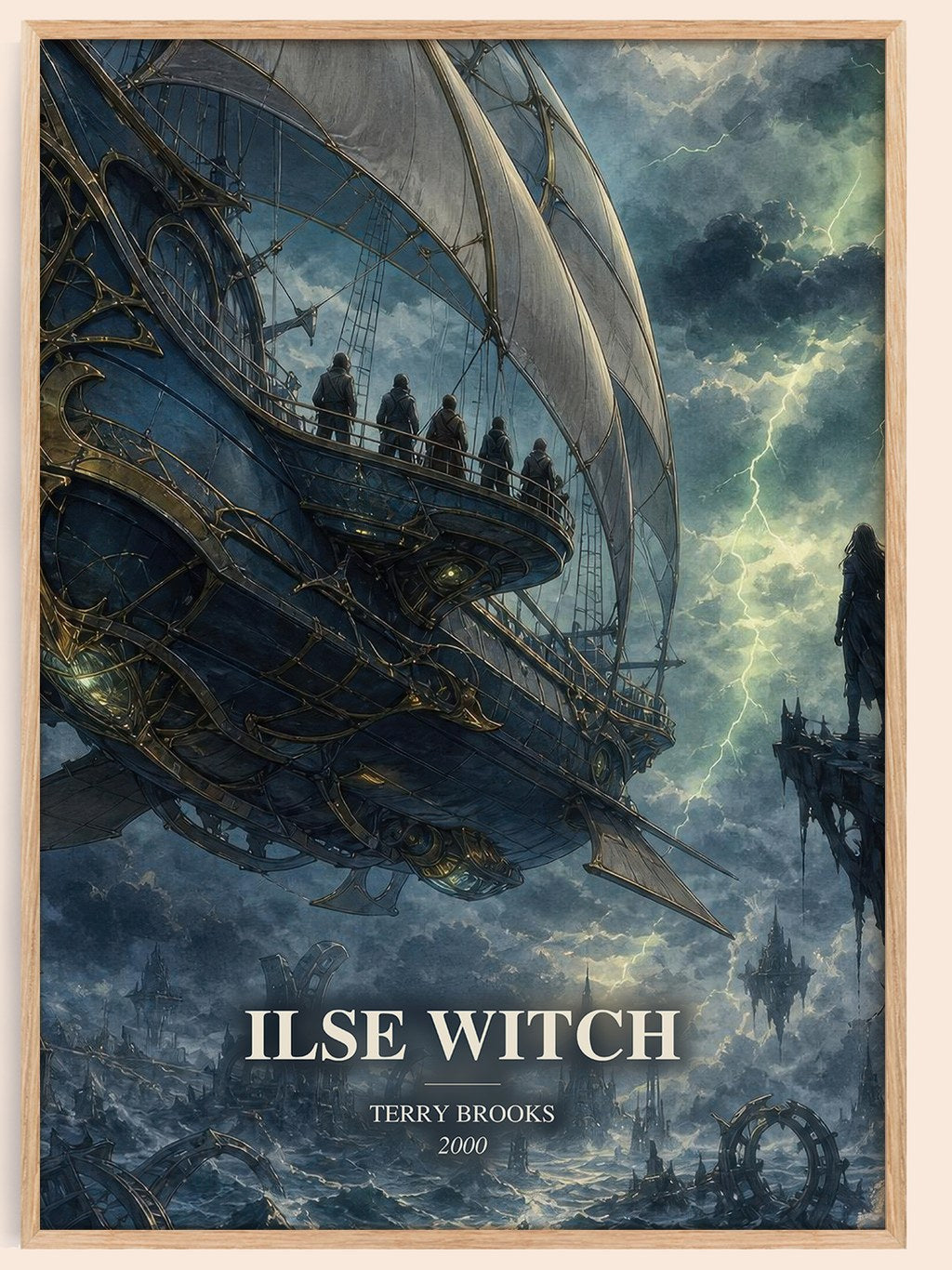 Ilse Witch watercolour book poster by Terry Brooks – framed literary art print