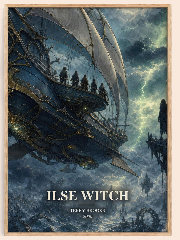 Ilse Witch watercolour book poster by Terry Brooks – framed literary art print