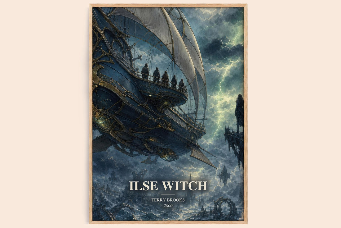 Ilse Witch watercolour book poster by Terry Brooks – framed literary art print