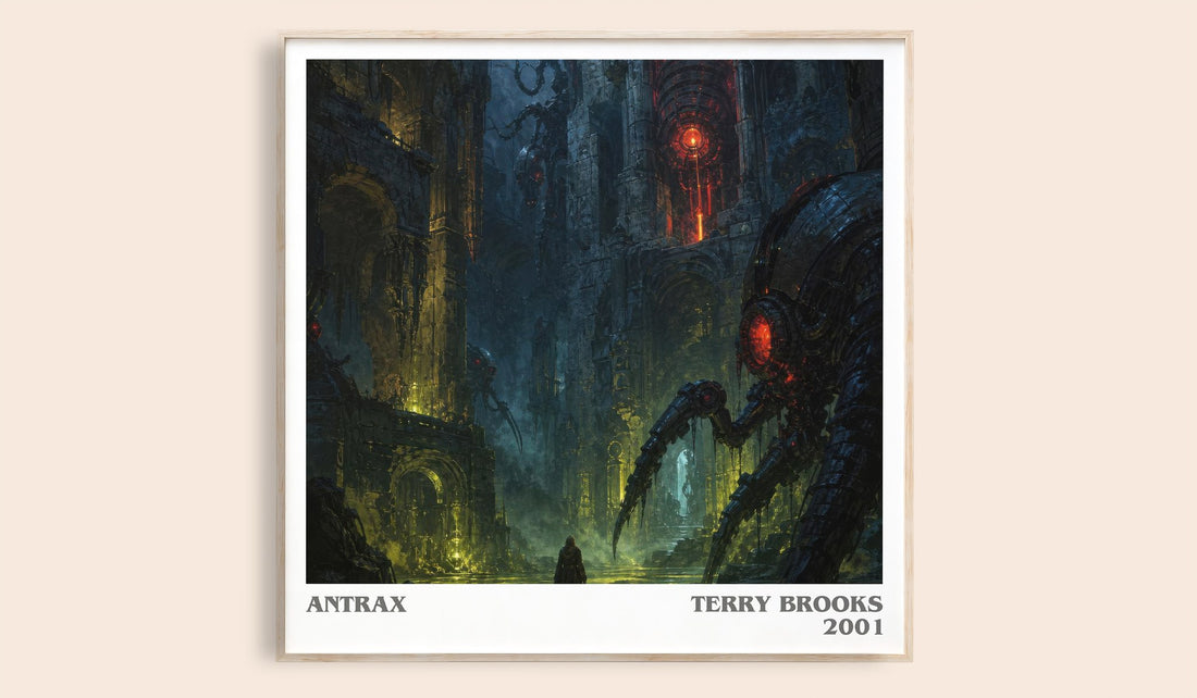 Antrax literary book poster by Terry Brooks – framed literary art print