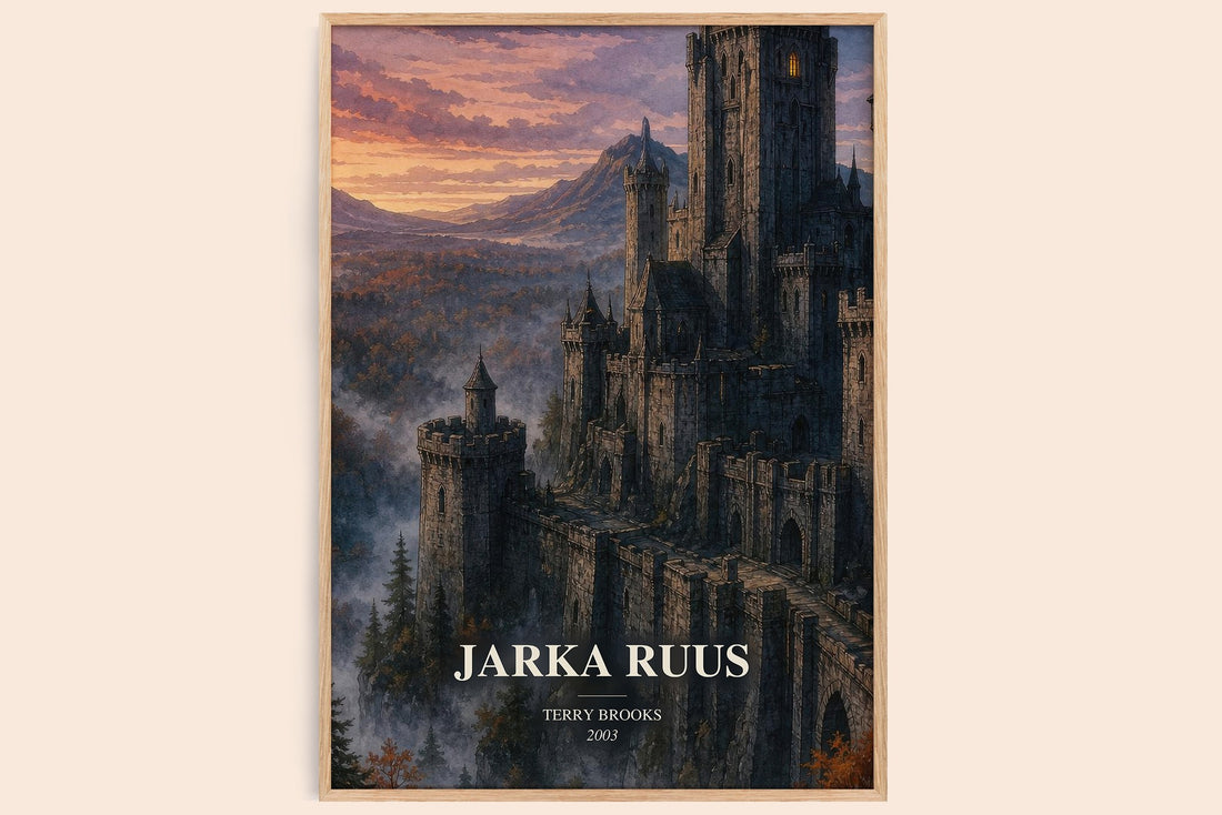 Jarka Ruus watercolour book poster by Terry Brooks – framed literary art print