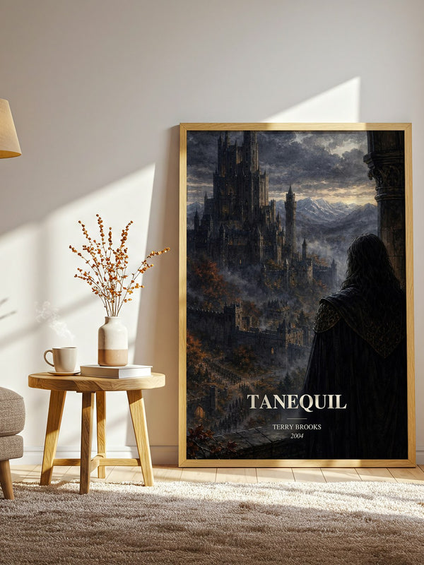 Tanequil watercolour print in frame leaning in hallway – fantasy wall art