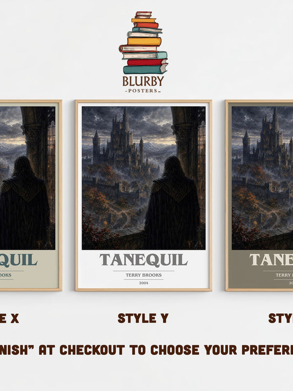 Tanequil book cover print in frame leaning in hallway – fantasy wall art