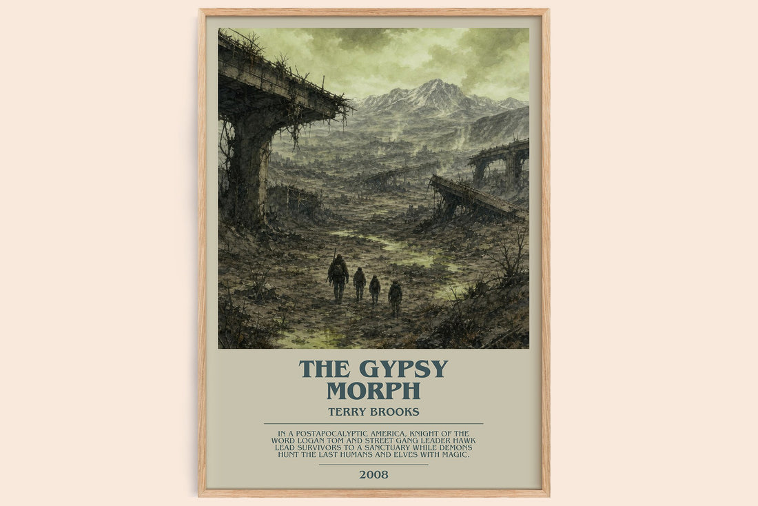 The Gypsy Morph bookish book poster by Terry Brooks – framed literary art print