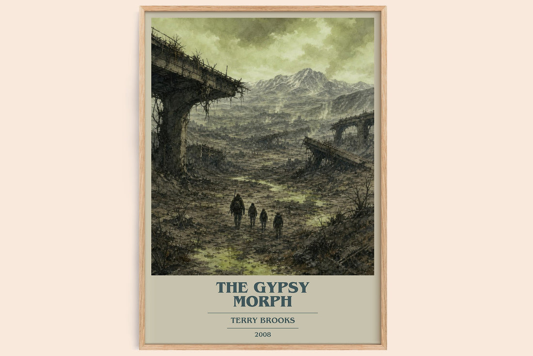 The Gypsy Morph book cover book poster by Terry Brooks – framed literary art print