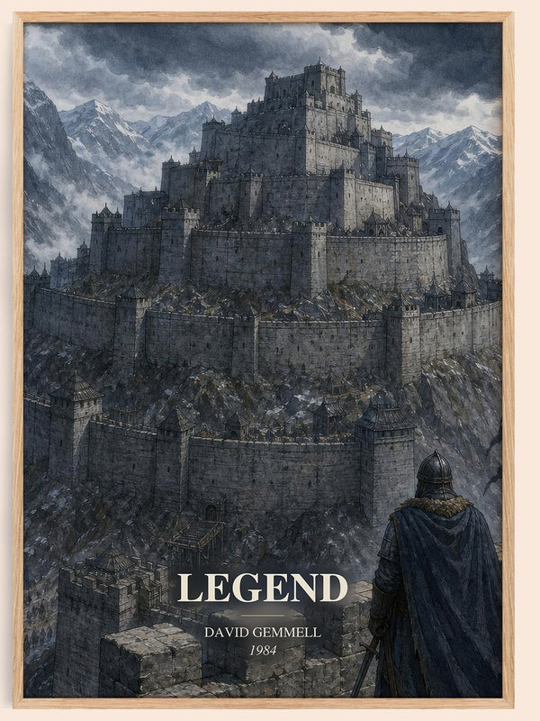 Legend watercolour book poster by David Gemmell – framed literary art print
