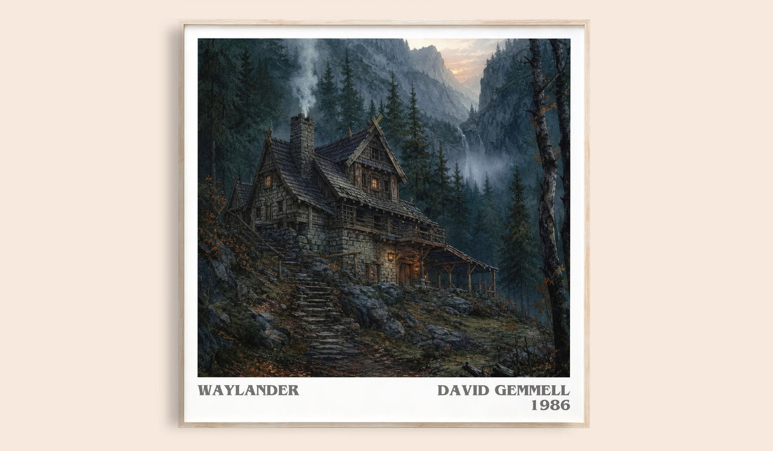 Waylander literary book poster by David Gemmell – framed literary art print