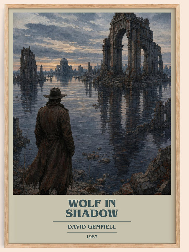 Wolf in Shadow Book Cover Poster by David Gemmell