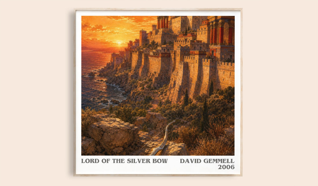 Lord of the Silver Bow literary book poster by David Gemmell – framed literary art print