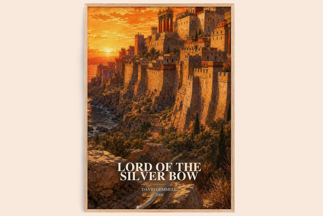 Lord of the Silver Bow watercolour book poster by David Gemmell – framed literary art print