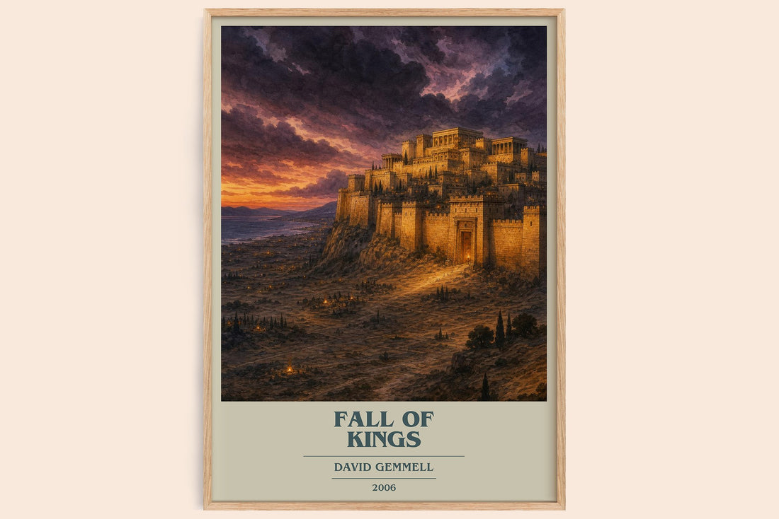 Fall of Kings book cover book poster by David Gemmell – framed literary art print
