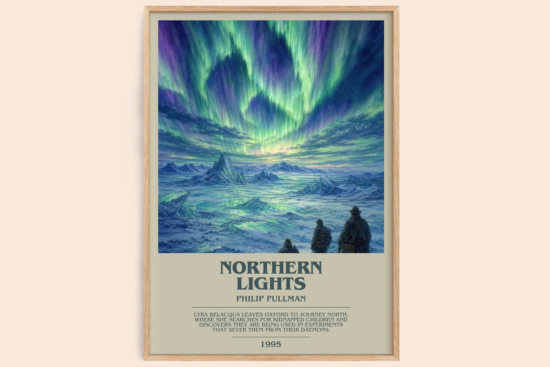 Northern Lights bookish book poster by Philip Pullman – framed literary art print