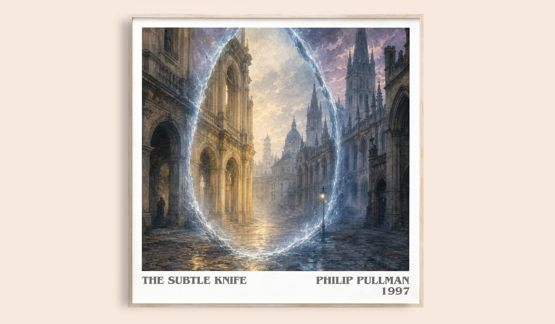 The Subtle Knife literary book poster by Philip Pullman – framed literary art print