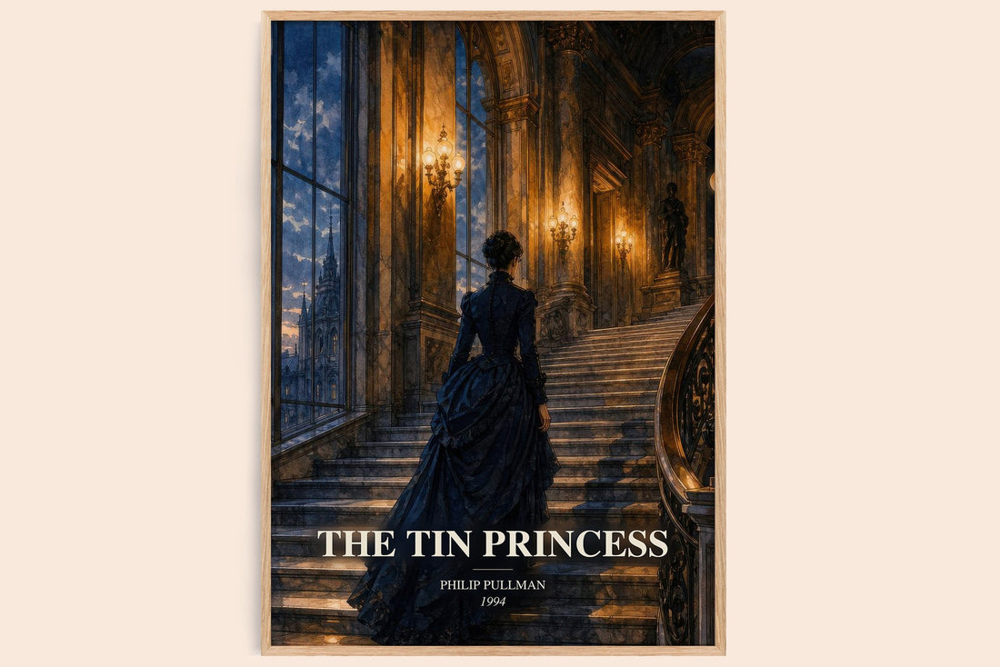 The Tin Princess watercolour book poster by Philip Pullman – framed literary art print