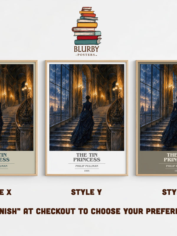 The Tin Princess book cover print in frame leaning in hallway – adventure wall art