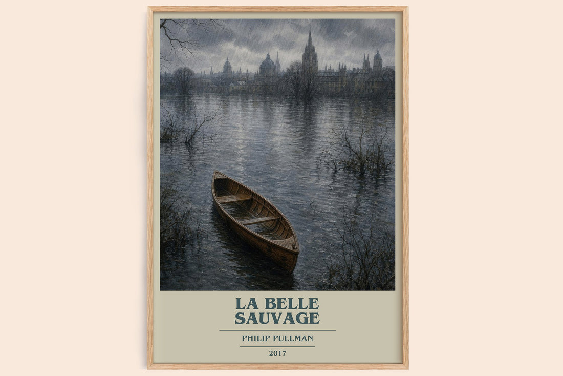 La Belle Sauvage book cover book poster by Philip Pullman – framed literary art print