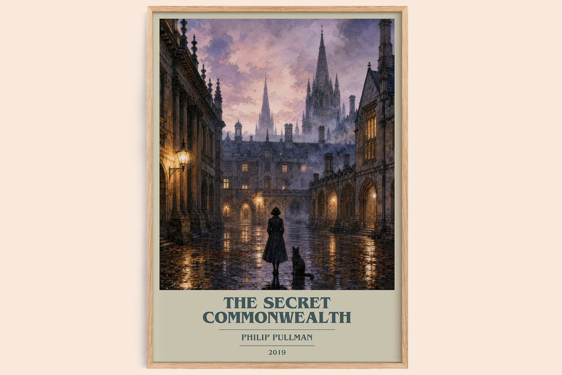 The Secret Commonwealth book cover book poster by Philip Pullman – framed literary art print