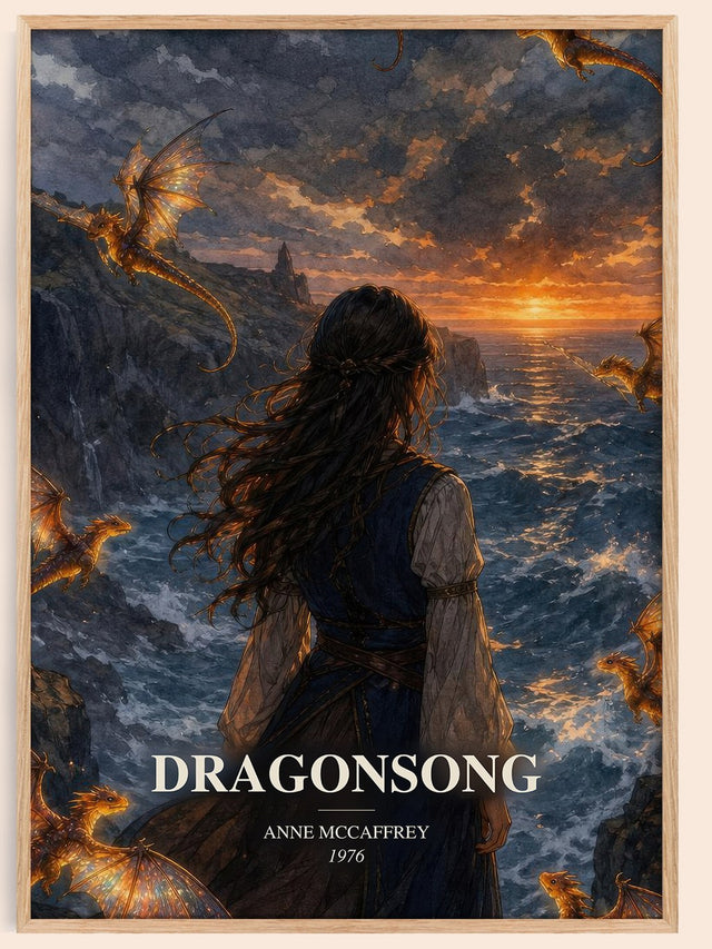 Dragonsong Book Watercolour Illustration by Anne McCaffrey