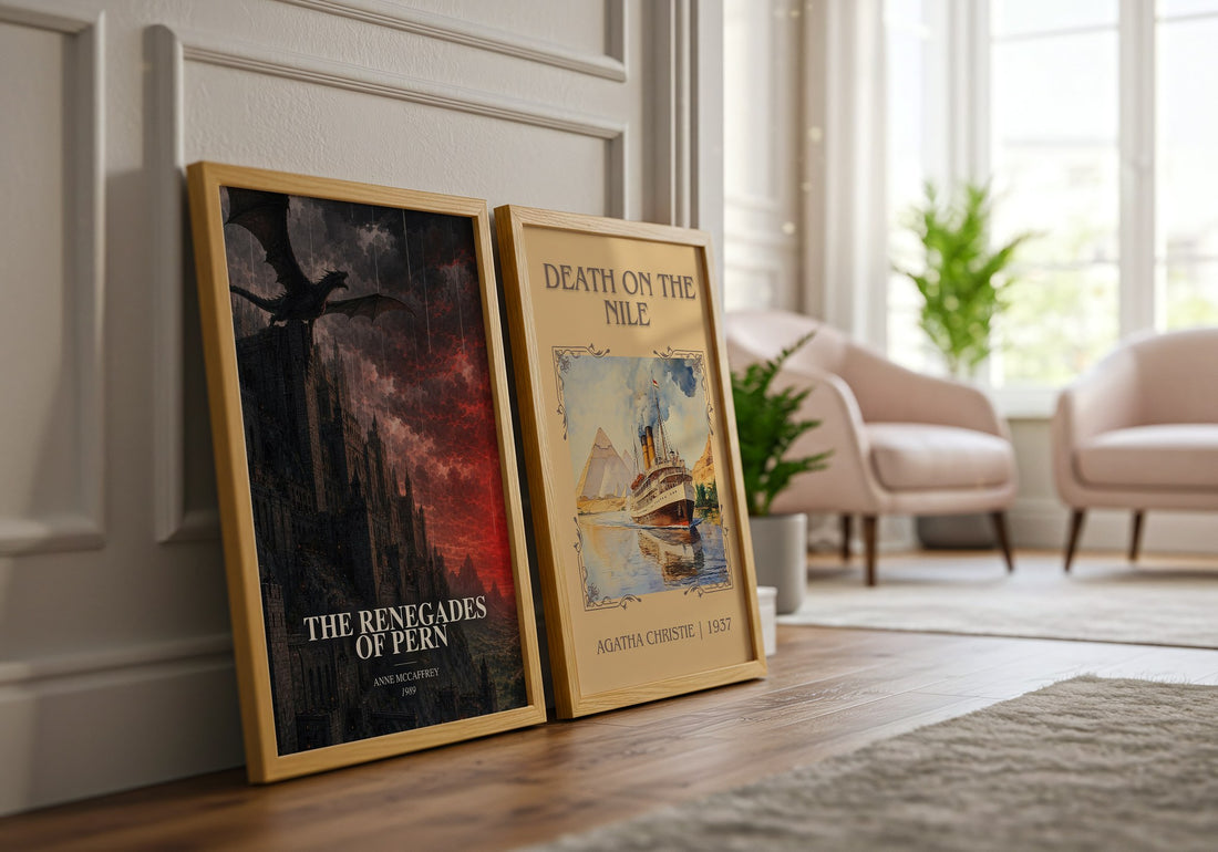 The Renegades of Pern watercolour print framed by window – literary home decor