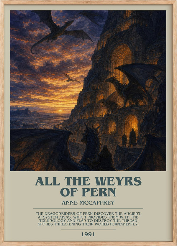 All the Weyrs of Pern Bookish Wall Art by Anne McCaffrey
