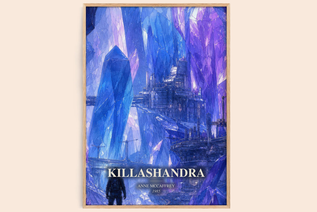 Killashandra watercolour book poster by Anne McCaffrey – framed literary art print