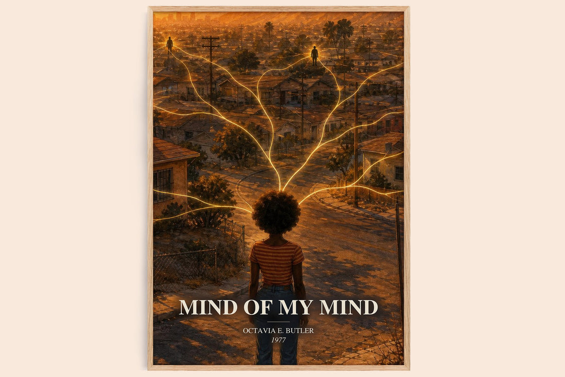 Mind of My Mind watercolour book poster by Octavia E. Butler – framed literary art print