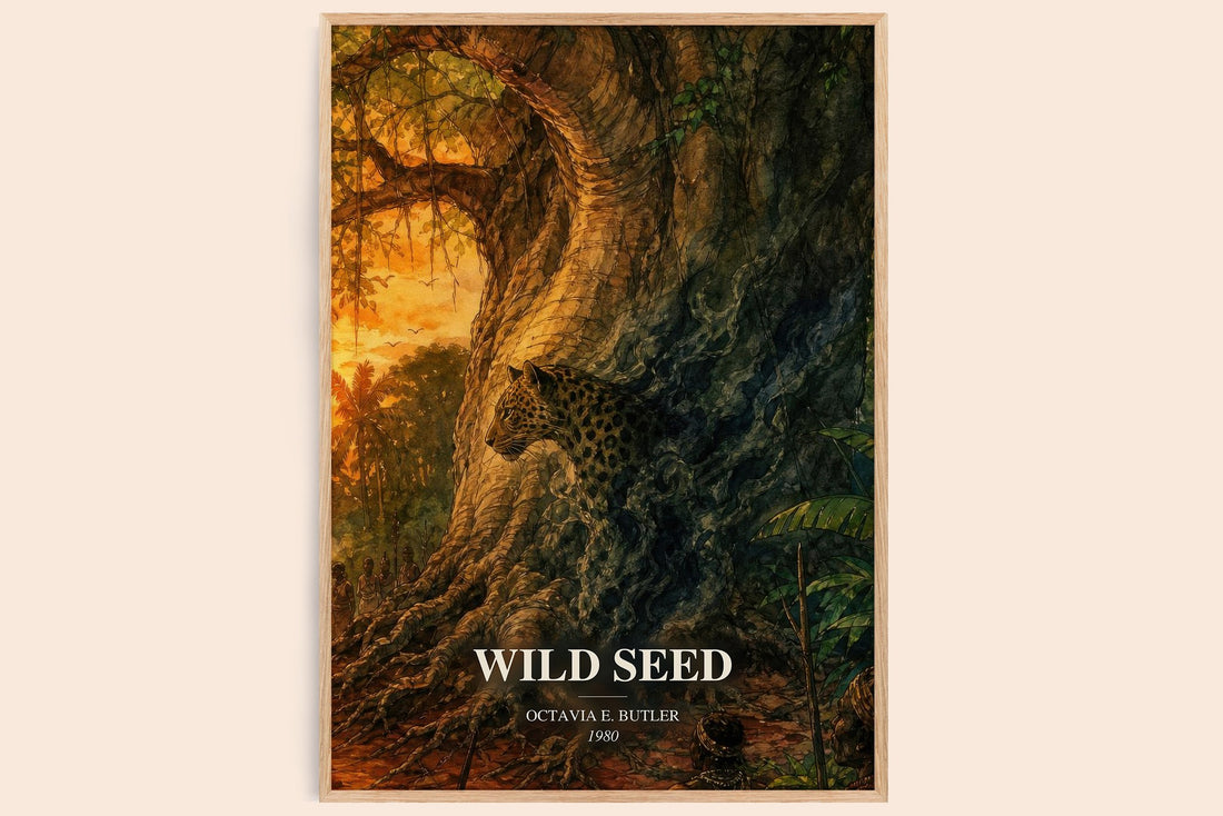 Wild Seed watercolour book poster by Octavia E. Butler – framed literary art print