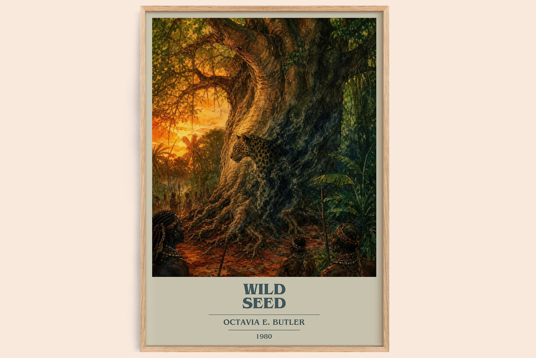 Wild Seed book cover book poster by Octavia E. Butler – framed literary art print