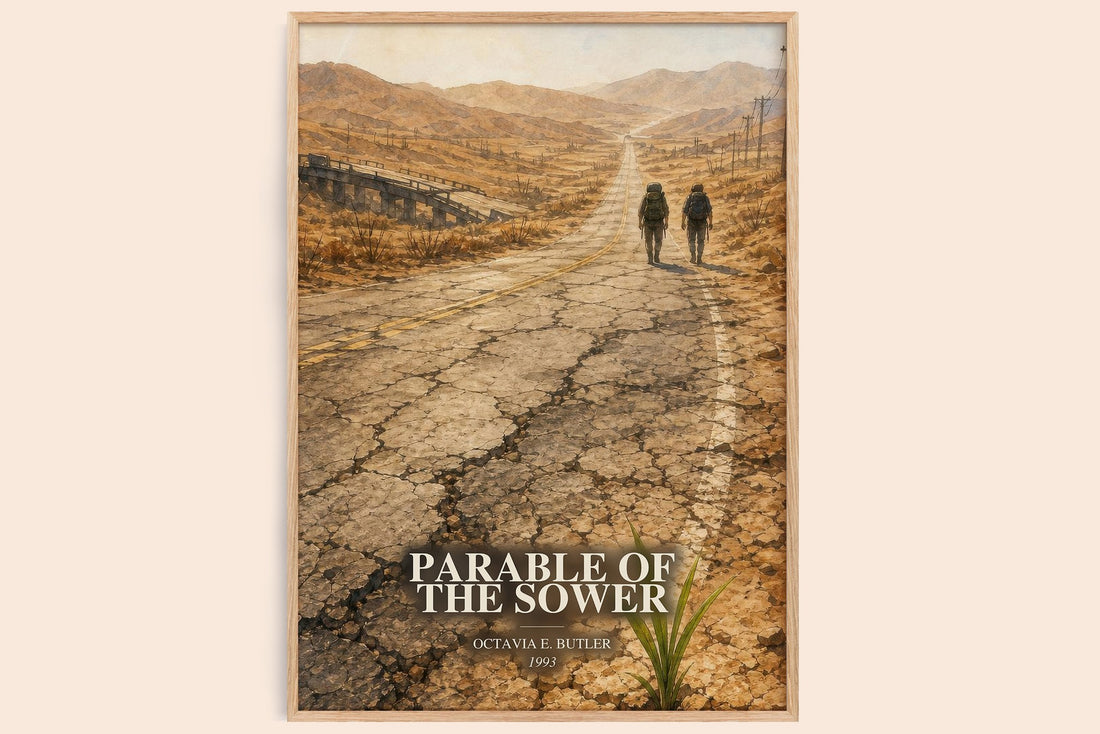 Parable of the Sower watercolour book poster by Octavia E. Butler – framed literary art print