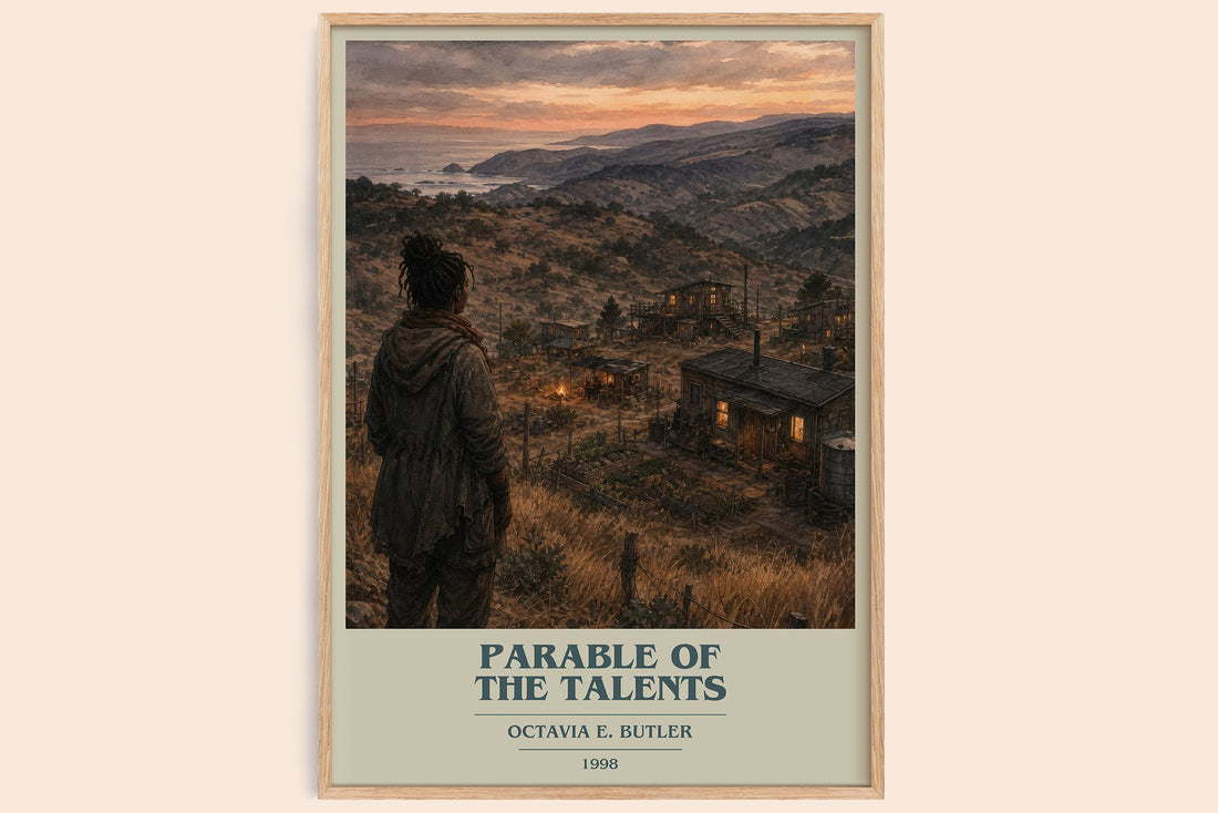 Parable of the Talents book cover book poster by Octavia E. Butler – framed literary art print