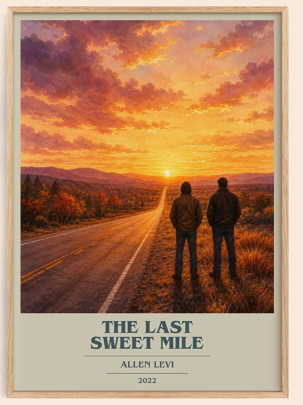 The Last Sweet Mile book cover book poster by Allen Levi – framed literary art print