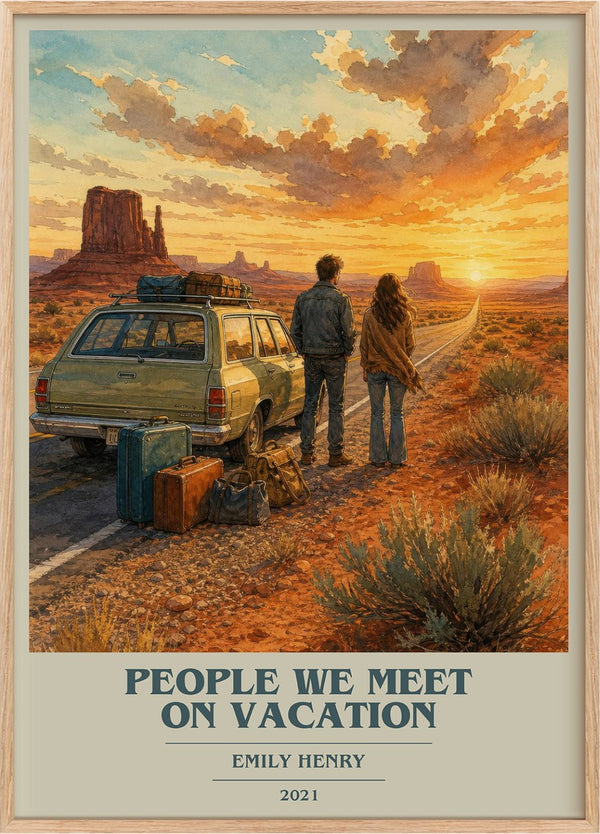 People We Meet on Vacation Book Cover Poster by Emily Henry