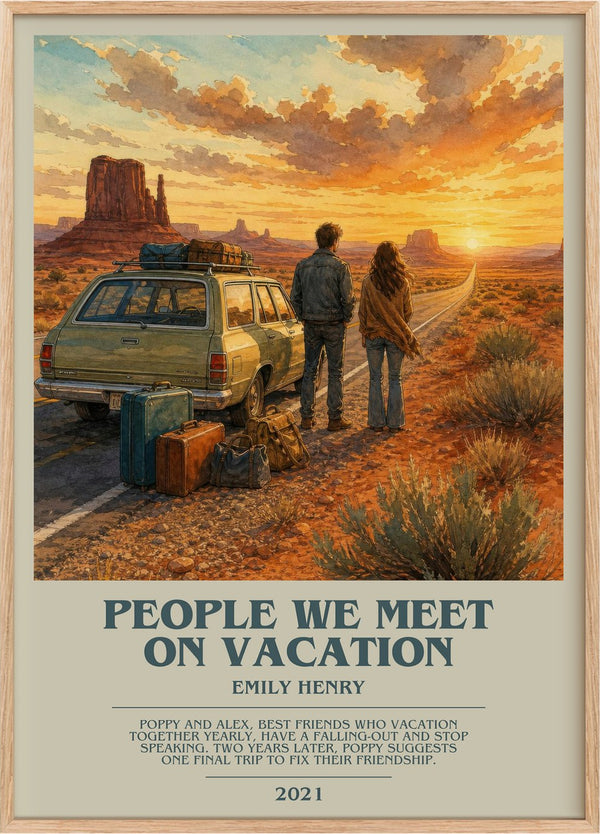 People We Meet on Vacation Bookish Wall Art by Emily Henry