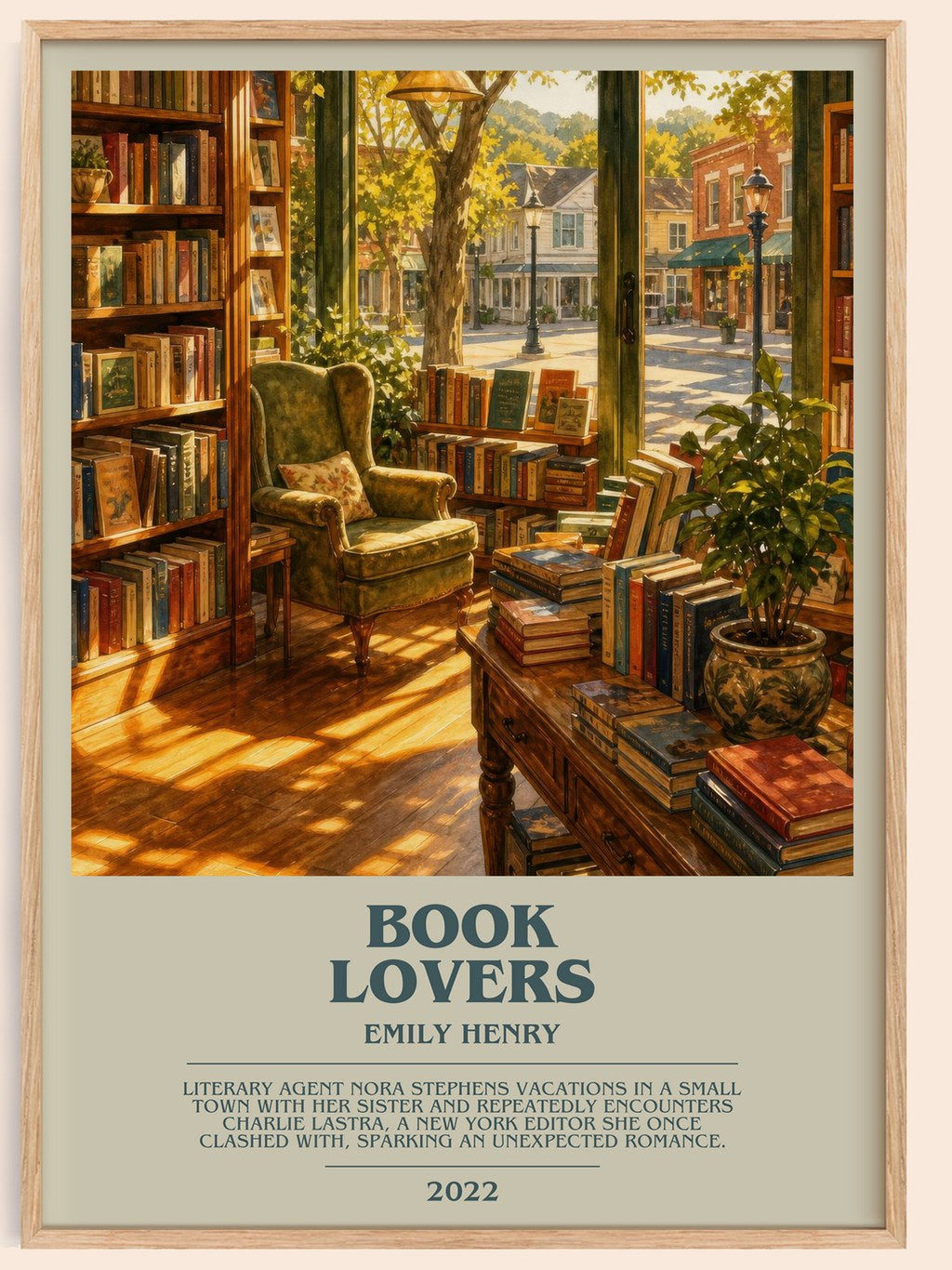 Book Lovers Bookish Wall Art by Emily Henry – framed poster