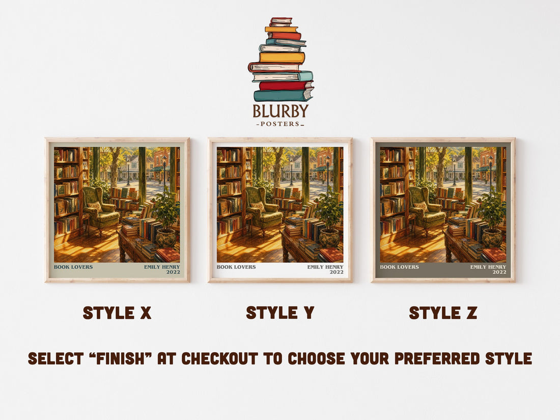 Book Lovers literary print in frame leaning in hallway – romance wall art (mockup)