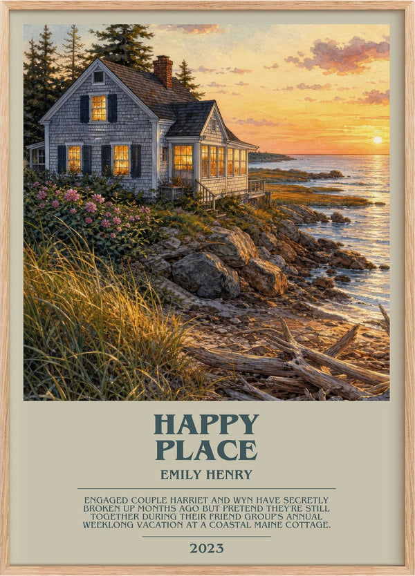 Happy Place Bookish Wall Art by Emily Henry