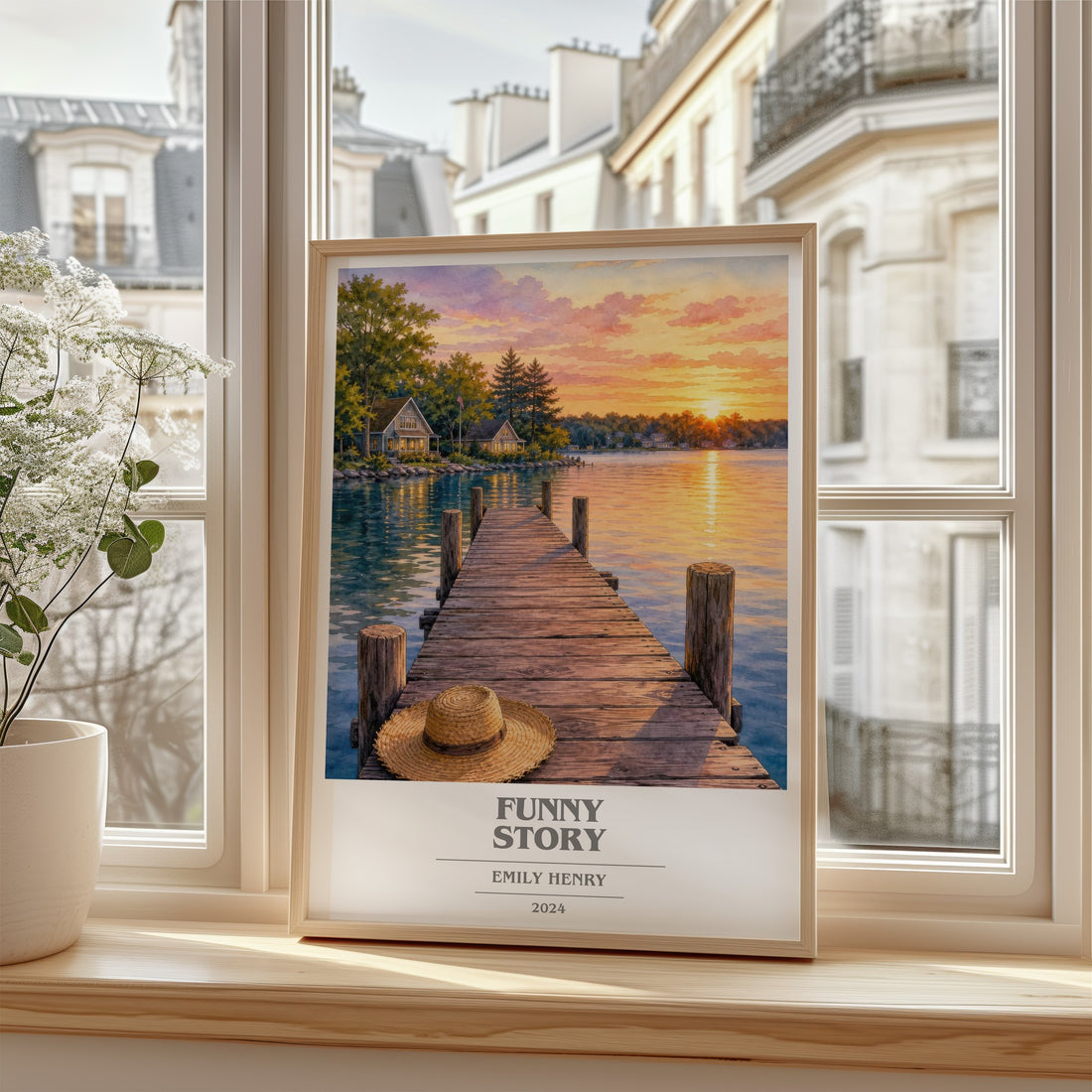 Funny Story book cover poster colour and style options – Emily Henry book art