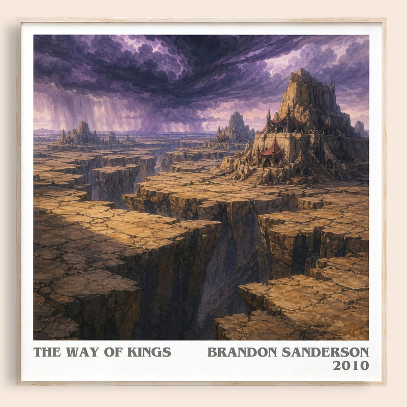 The Way of Kings literary book poster by Brandon Sanderson – framed literary art print