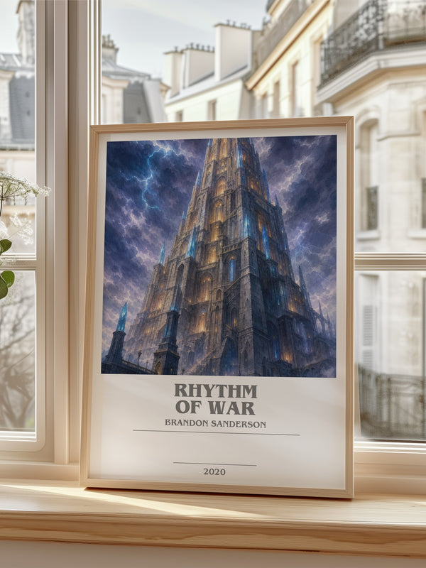 Rhythm of War bookish poster colour and style options – Brandon Sanderson book art