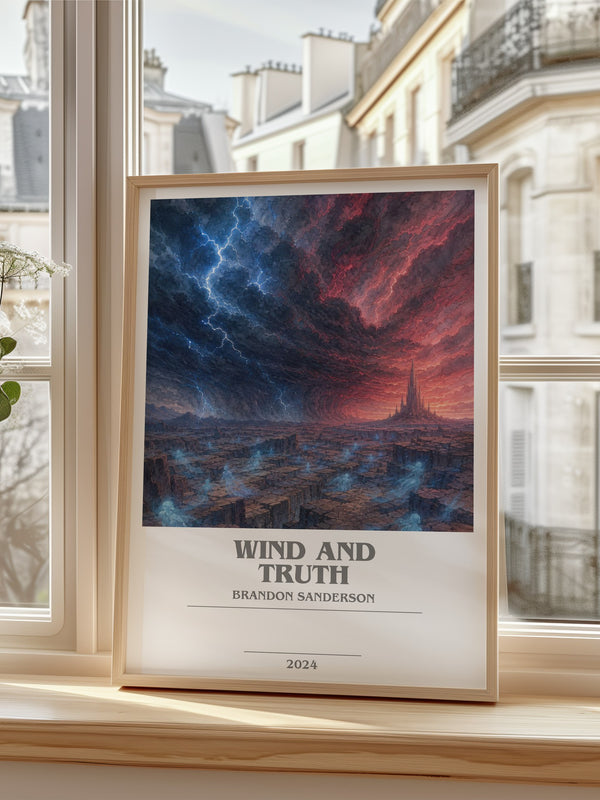 Wind and Truth bookish poster colour and style options – Brandon Sanderson book art