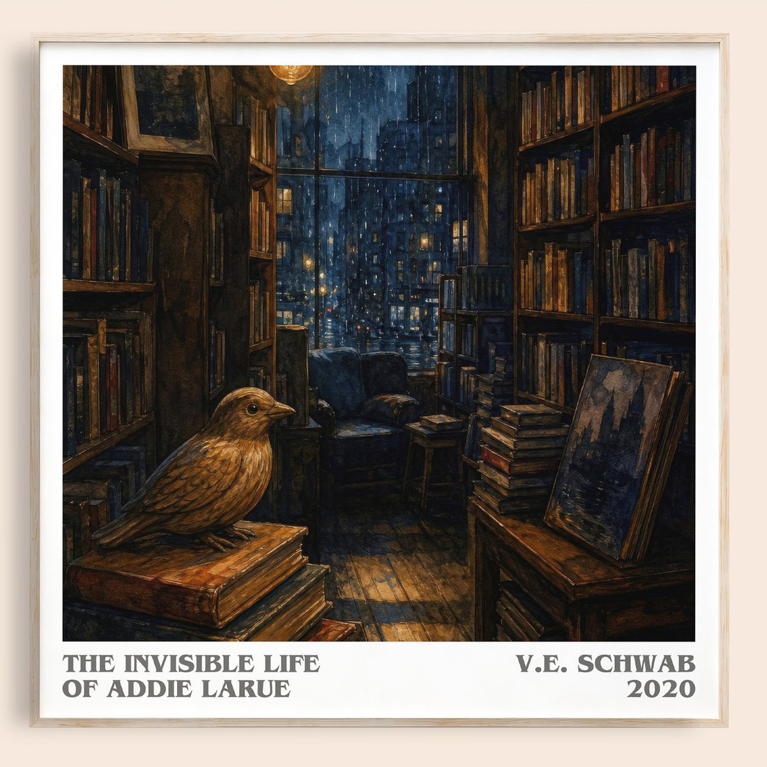 The Invisible Life of Addie LaRue literary book poster by V.E. Schwab – framed literary art print