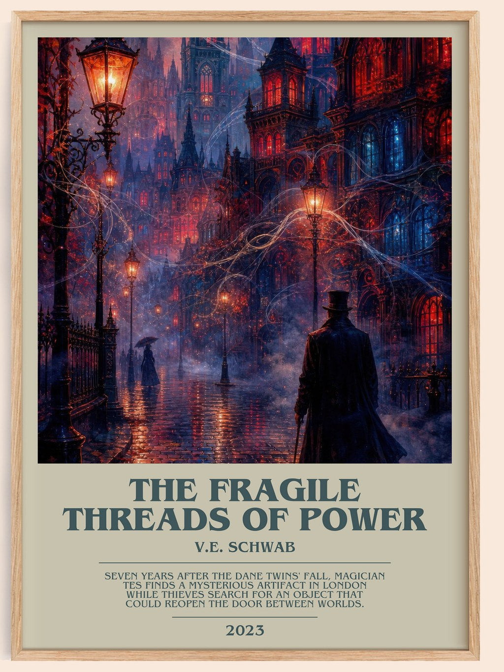 The Fragile Threads of Power Bookish Wall Art by V.E. Schwab – framed poster