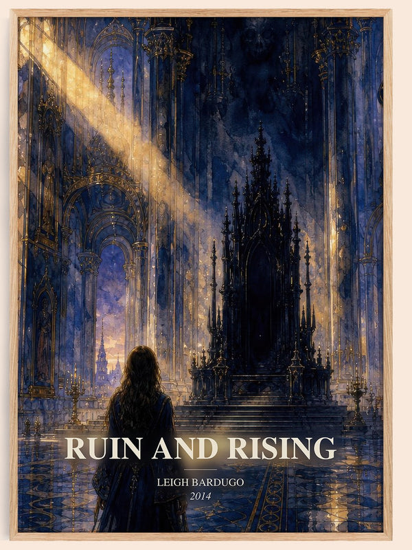 Ruin and Rising watercolour book poster by Leigh Bardugo – framed literary art print