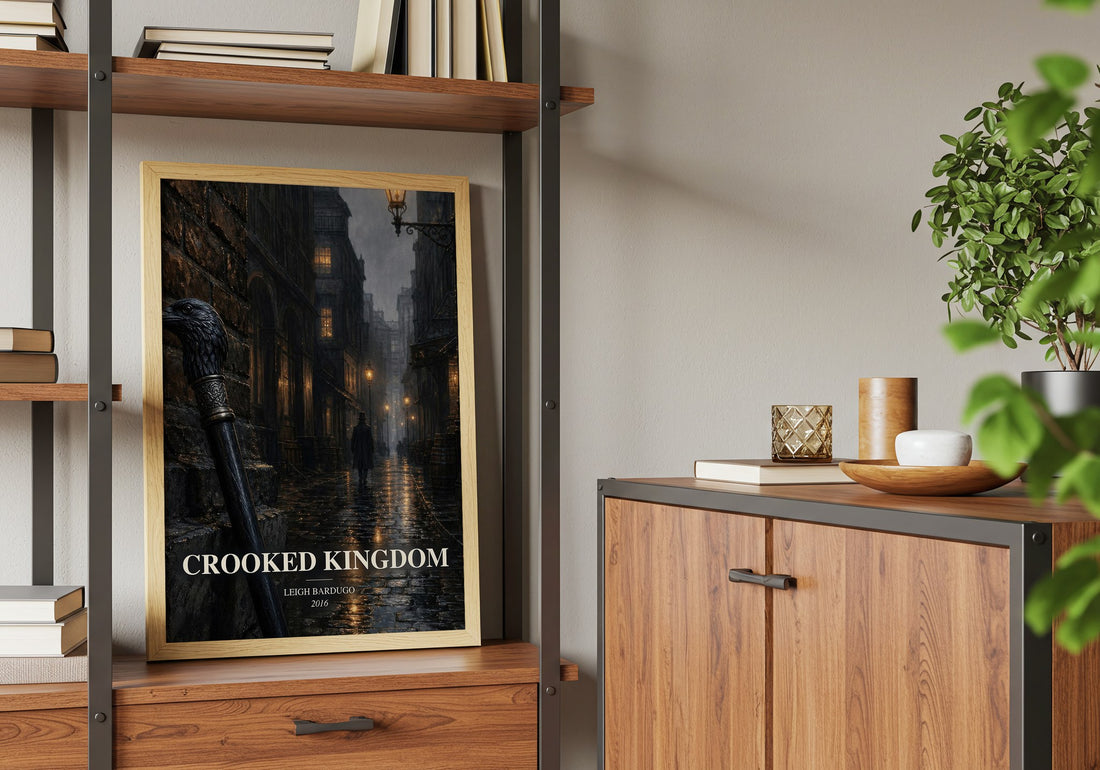 Crooked Kingdom book watercolour illustration paper finish options – matte satin gloss