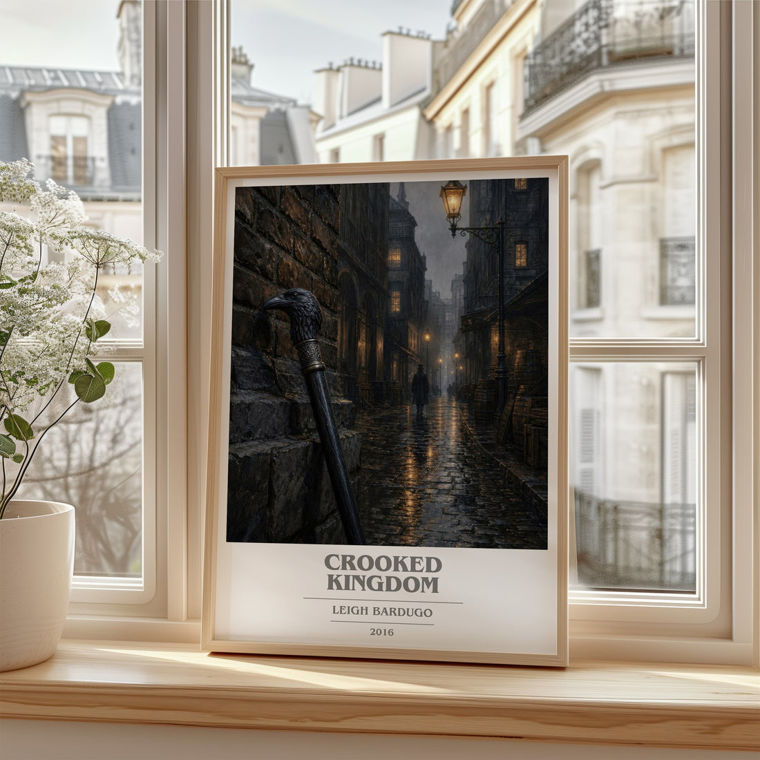 Crooked Kingdom book cover poster colour and style options – Leigh Bardugo book art (mockup)