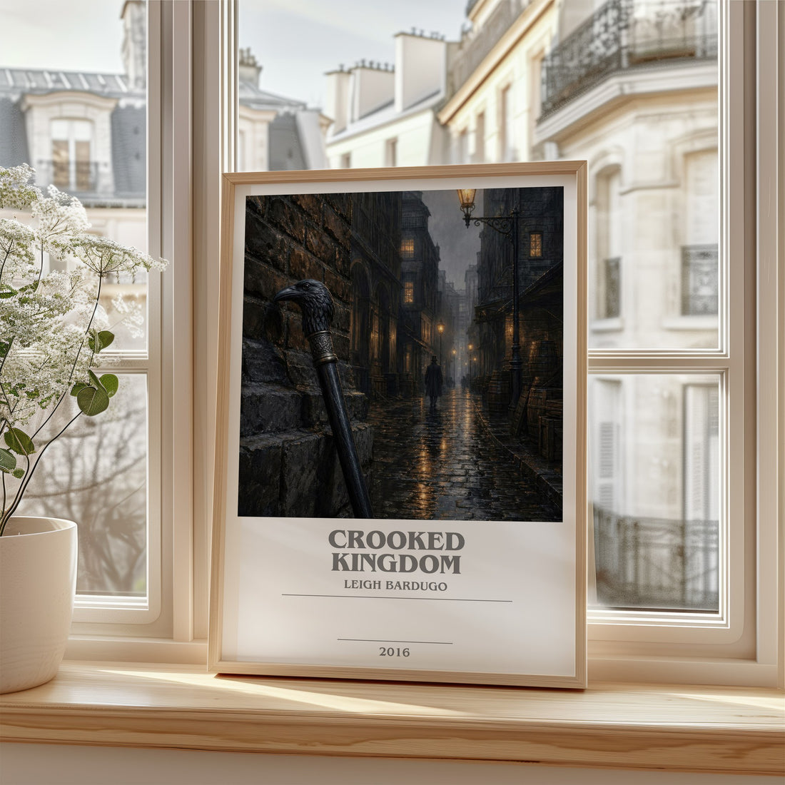 Crooked Kingdom bookish poster colour and style options – Leigh Bardugo book art (mockup)